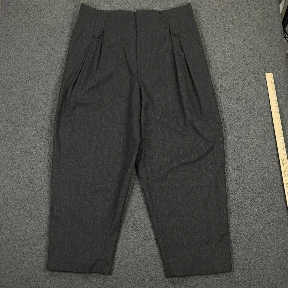 Vintage Gianni Versace Trouser Pants FITS 38x28 Pin Stripe Pleated Baggy Italy